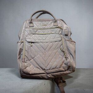 VANKEAN Laptop Backpack for Women with USB Port,15.6", Light Dusty Pink